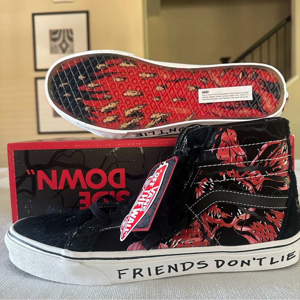 Vans X Stranger Things Men's 9 & 12 SK8-Hi Reissue Friends Don't Lie - NWT